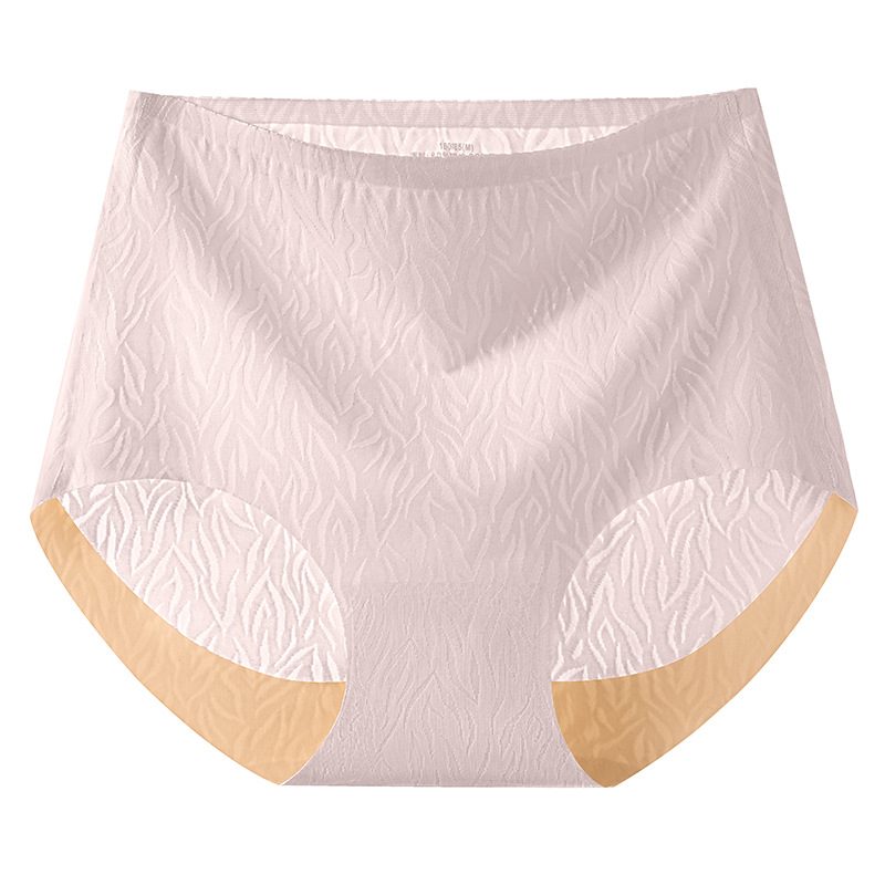 Ropa interior de seda de hielo para mujer, cintura alta sin costuras, abdomen, vientre fuerte, bolsa antibacteriana de algodón puro, glúteos, glúteos, estilo fino de verano