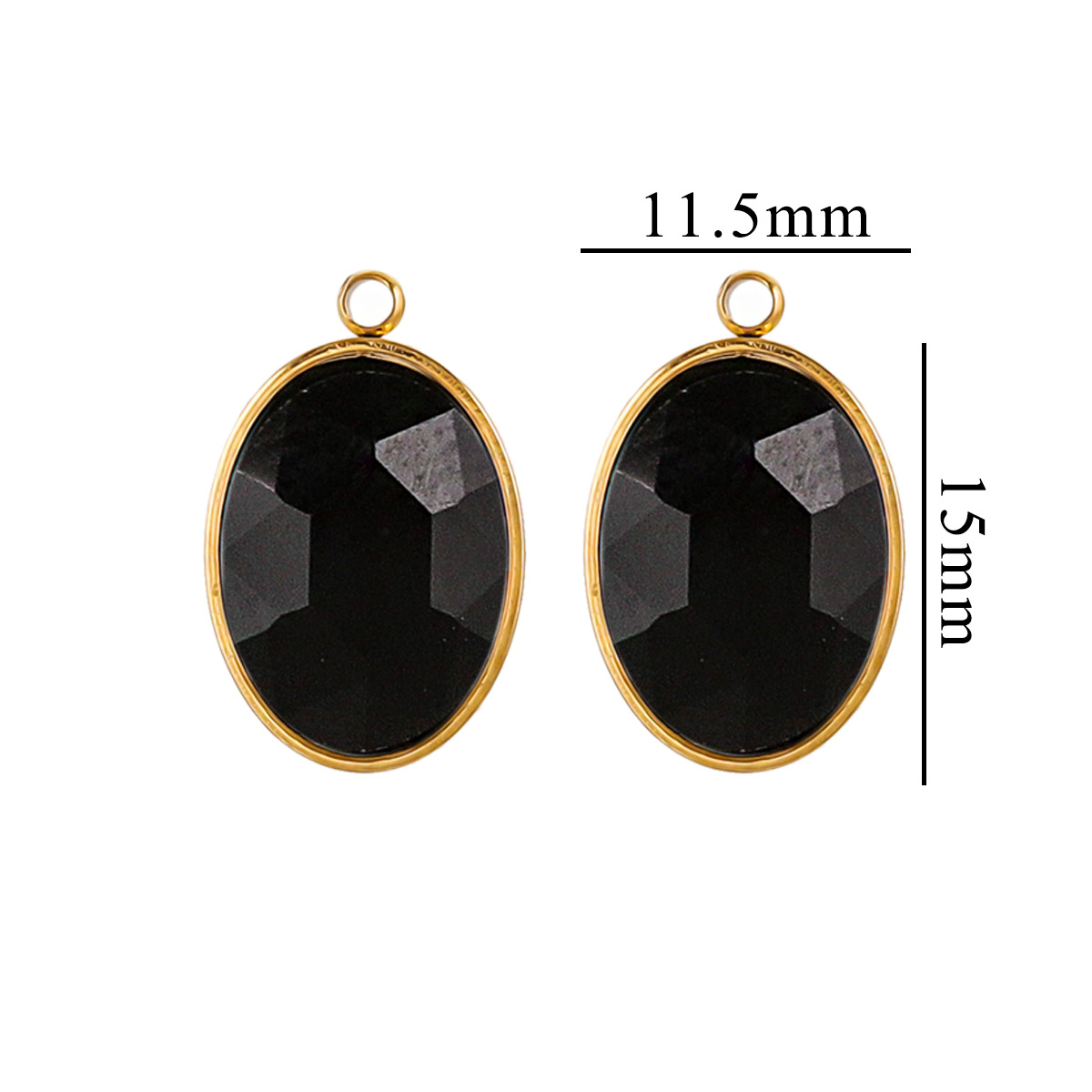 Joyas hechas a mano de bricolaje transfronterizas accesorios de acero inoxidable colgante collar de cristal ovalado pendiente colgante colgante