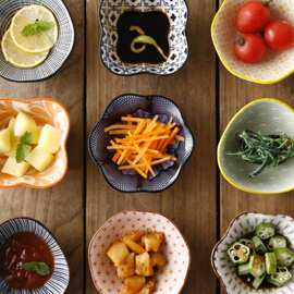 9宫格餐具味碟子陶瓷家用调料碟酱油蘸料碟日式味碟火锅小吃小 碗