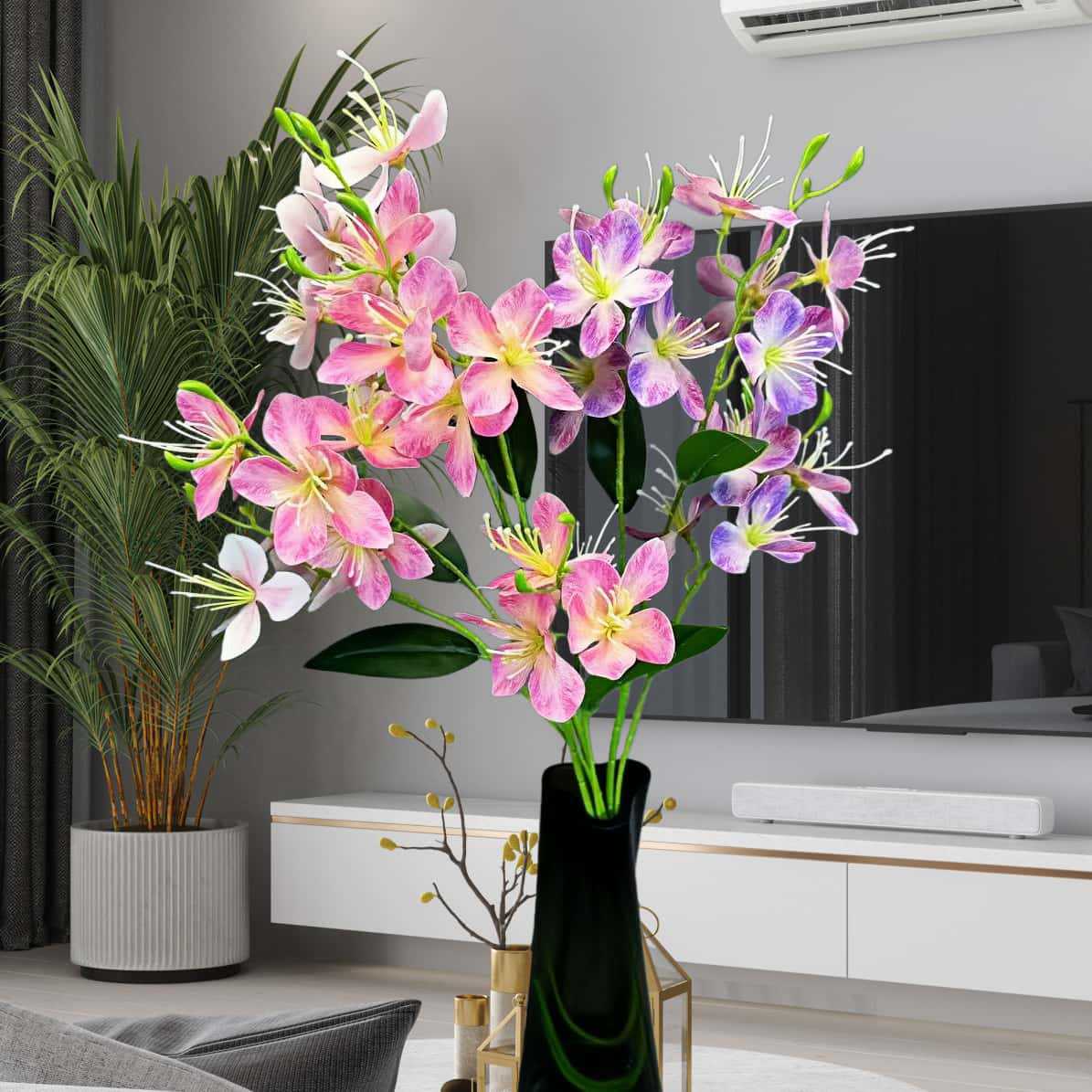 3 flores de jazmín de imitación de un solo sueño decoración de bodas decoración de hoteles flores falsas transfronterizas al por mayor