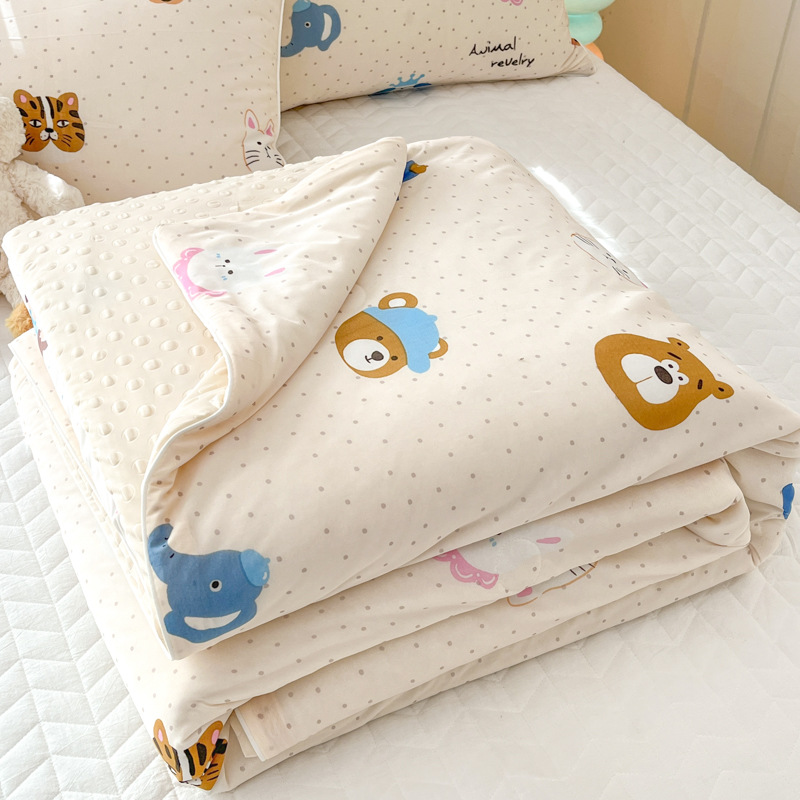 Class A cool silk ice beans summer cool quilt ice cream watermelon 3D massage machine washable air conditioning quilt thin quilt