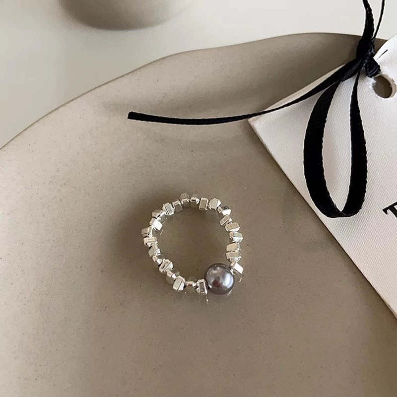 Accessory, nail decoration, small design ring, elastic strap, high-quality style, simple and elegant design