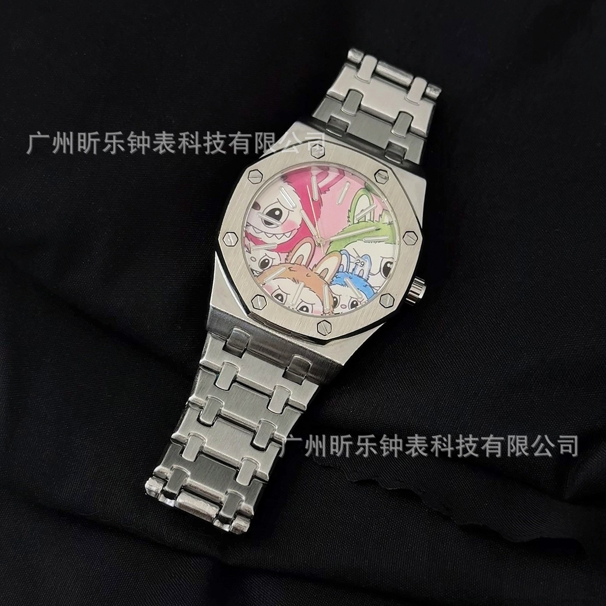 Cross-Border Hot Selling Labubu Personalized Men's Watch Steel Band Quartz Watch Casual Waterproof Fashion Watch Gift Delivery