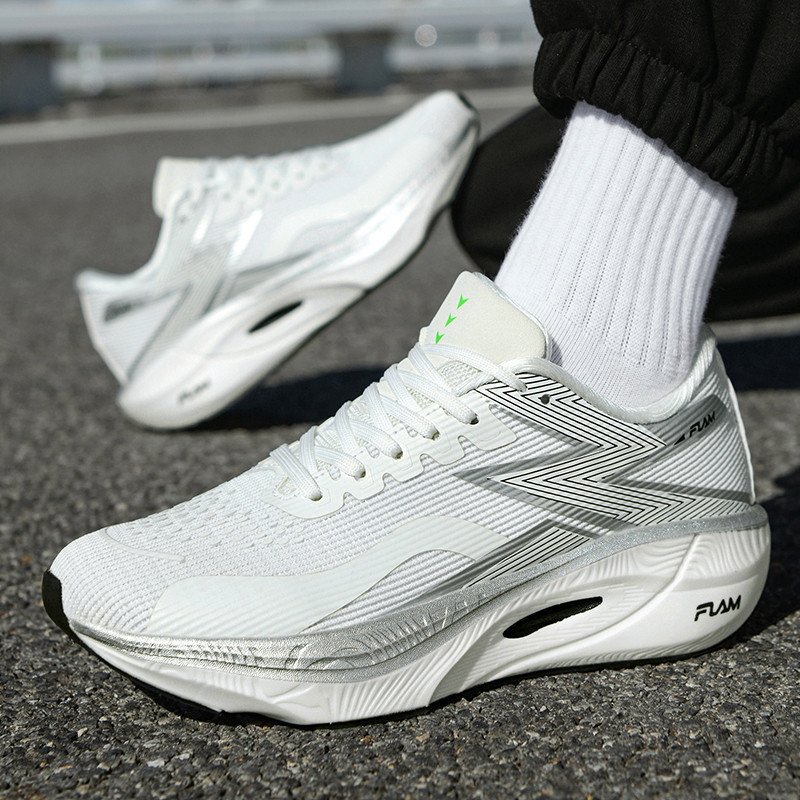 2025 New Spring and Summer Youth Men's and Women's Carbon Plate Running Shoes Shock-Absorbing Men's Ultra-Light Student Professional Sports Running Shoes
