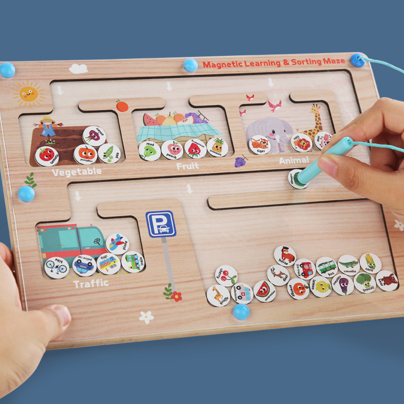 Mushroom magnético avanzado laberinto de madera digital para niños lógica pensamiento clasificación rompecabezas cognitivo educación temprana juguetes inteligencia