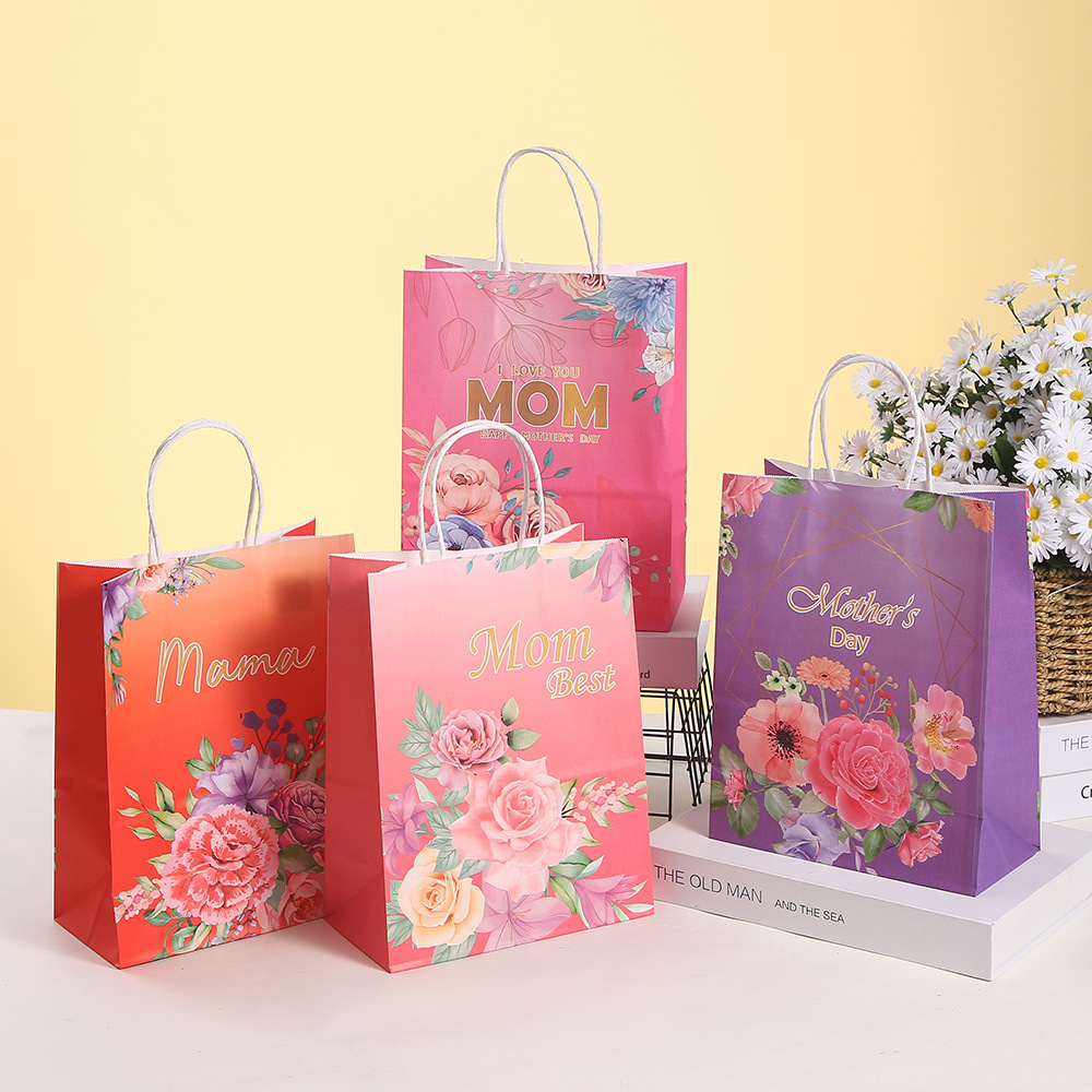 母亲节牛皮纸袋手提袋高级感伴手礼礼品袋送礼创意礼物袋包装袋