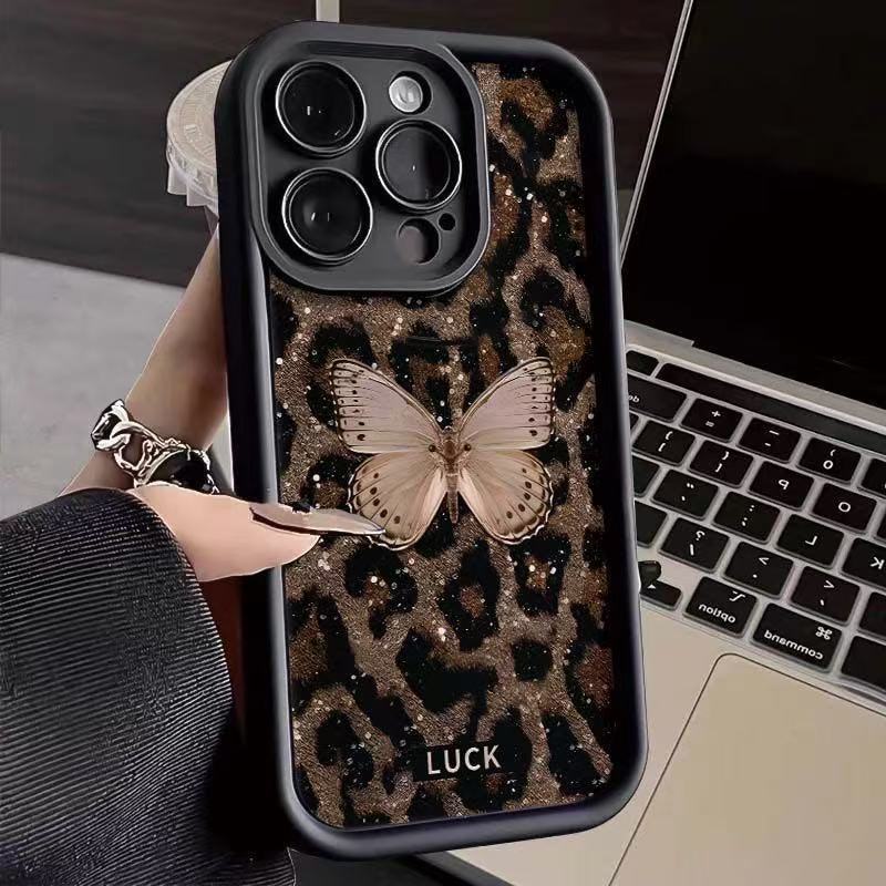 La nueva escalera Sky Eye se aplica a la carcasa del teléfono iphone16pro Apple 15 mariposa 14 estampado de leopardo 13promax/12
