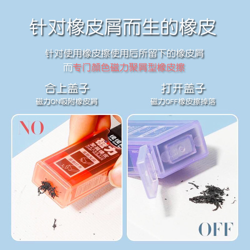 Strange Bear Creative Magnetic Eraser Student Magnetic Stationery Clean and Leave No Traces to Absorb Debris and Gather Debris Eraser