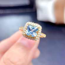 S925�y �18K�׽��pɫ/�S��ɫ���з�6*6mm �y�� Ů�� ���