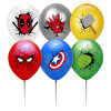 Heroes for boys, multicoloured latex balloon, set, Birthday gift, Spiderman, Iron Man, Captain America