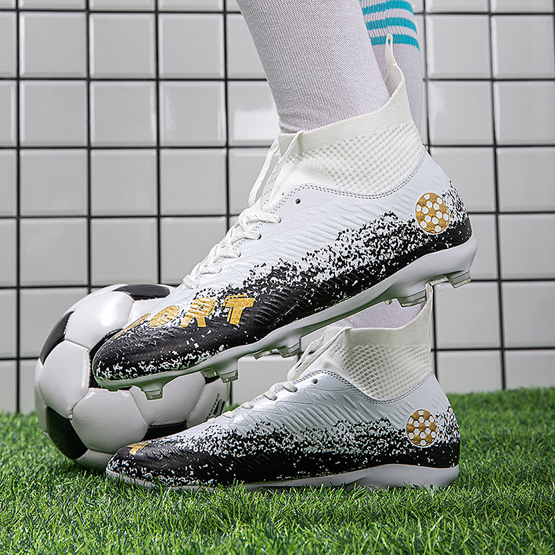 2025 nuevos zapatos de fútbol juveniles transfronterizos al aire libre de clavos altos botas de fútbol fábrica directa