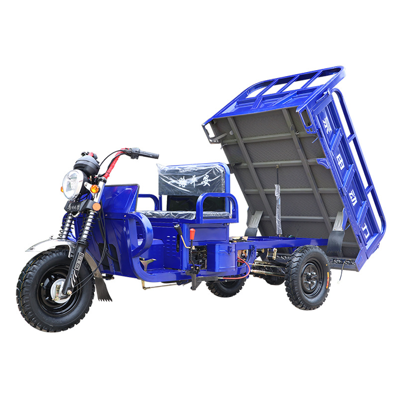 Zongshen pow motocicleta de tres ruedas de gasolina de carga de cinco ruedas de doble techo auto descarga de combustible doméstico refrigerado por agua carga Wang Nong