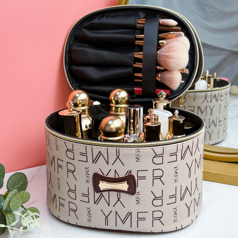 Korean Style Makeup Bag Women's Simple 2024 New Style Large Capacity Portable Travel Toiletries Storage Box