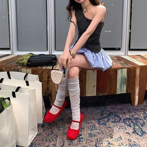 Summer Pure Desire Sweet Korean Style Shoulder-Focused Minimalist High-End Gray and Green Tone Off-the-Shoulder Stylish Suit Vest Set