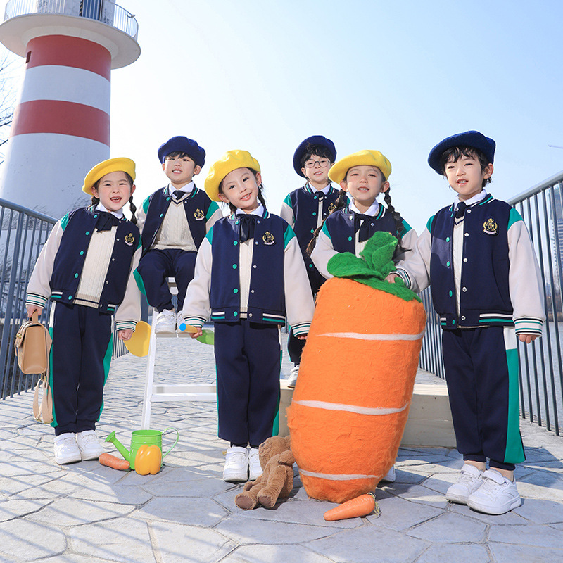 幼兒園園服春秋裝學院風校服男女孩夏季班服六一兒童節班服四件套