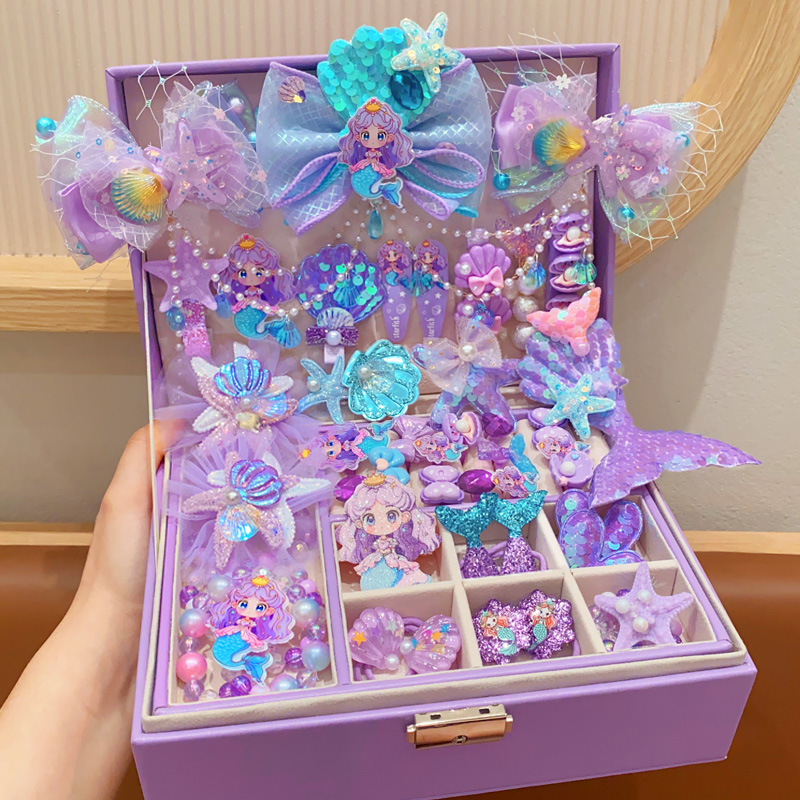 Snowflake bolsos para niñas princesa Aicha niños mochilas para niñas sirena caja de regalos set 1 de junio