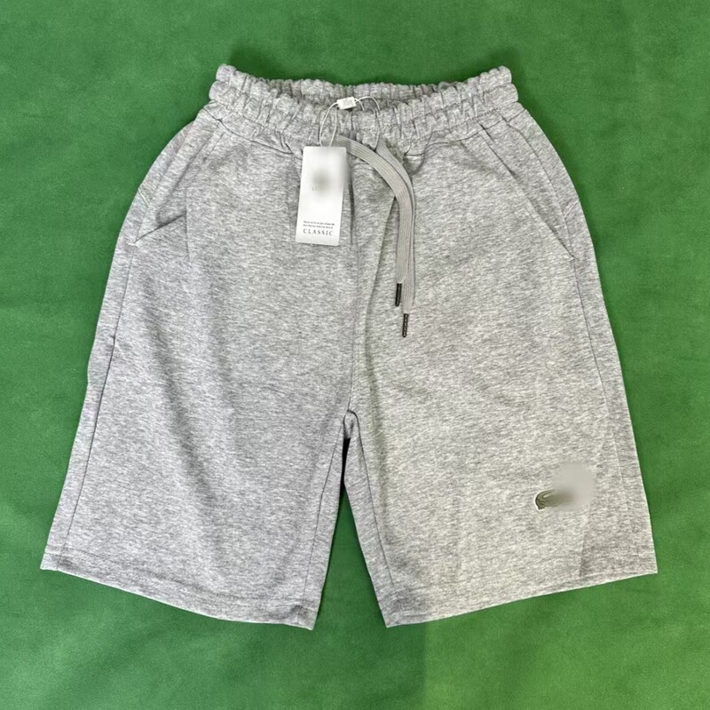 Correct version Lac crocodile shorts for men, summer embroidered small fish logo, versatile cotton shorts, five-point shorts Correct version Lac crocodile shorts for men, summer embroidered small fish logo, versatile cotton shorts, five-point shorts