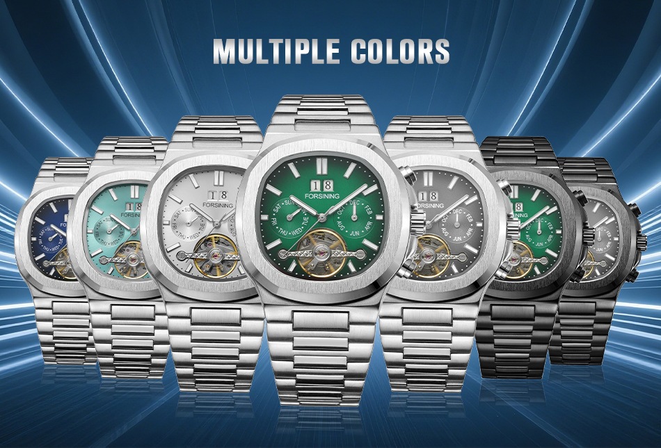 Forsining Automatic Men's Mechanical Watch Hollow Flywheel Design_voghion.com