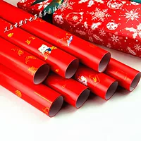 80 г красная Новогодняя подарочная упаковочная бумага обои бутик маленький подарок упаковочная бумага Праздничная бумага счастливые слова
