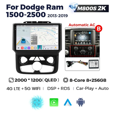 DVD Navigation, For Dodge Ram - automatic-air-conditioner-m800s-2k-8256-eight-core-full-netcom