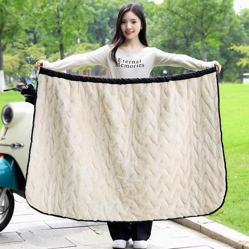 Suitable for Electric Vehicle Windproof Quilt Autumn and Winter New Half-Body Warm Knee Pads Waterproof Thickeneded Velvet Windproof Skirt for Men and Women