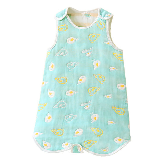 Newborn Baby Sleeping Bag Summer Thin Pure Cotton Vest-style Gauze Spring & Fall Kidsren's Anti-kick Quilt Artifact 6 Layers