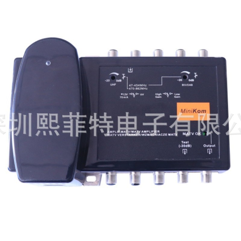 47-860mhzUHF VHF天线放大器F line 1 inputAmplifier minikon