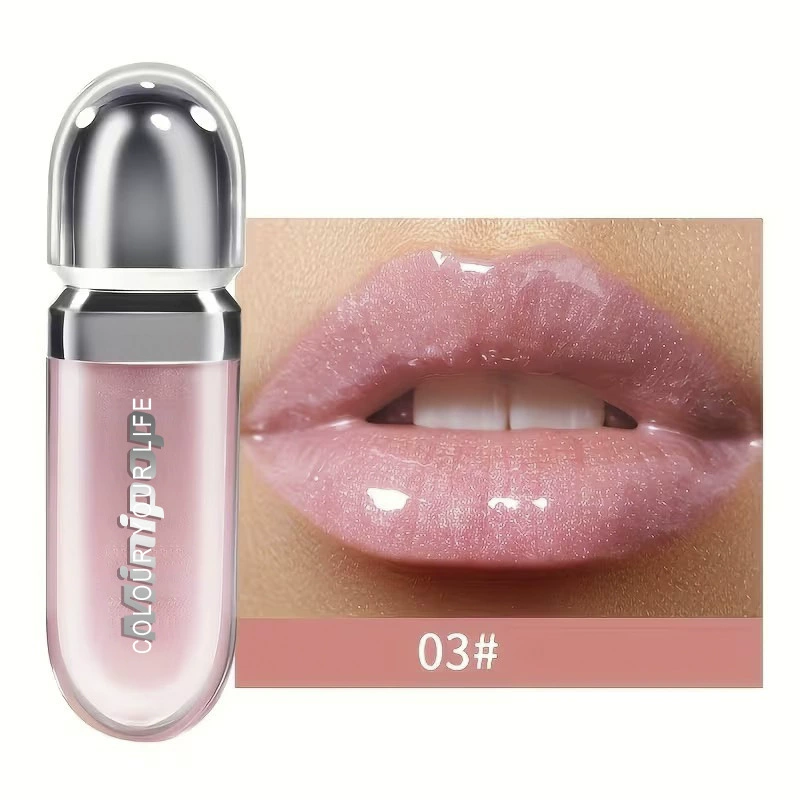 Lip Gloss Mirror Effect, Plumping & Long-Lasting Lip Shine, 6 ml