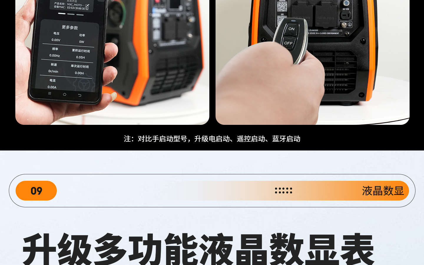 Senjiu Gasoline Generator 220V Variable Frequency 3.5Kw Portable Household Silent Rv Outdoor Camping Charging