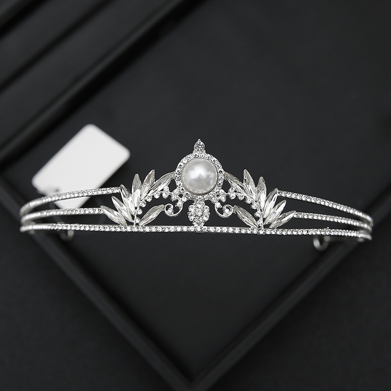 Corona Tocado Bridal Rhinestone Corona Vestido de ceremonia de boda Regalo para adultos de 18 años Cumpleaños Princesa Accesorios para el cabello Niños