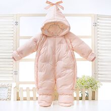 宝宝加厚外出服包脚冬季婴儿羽绒连体衣服抱被新生儿套装保暖棉衣