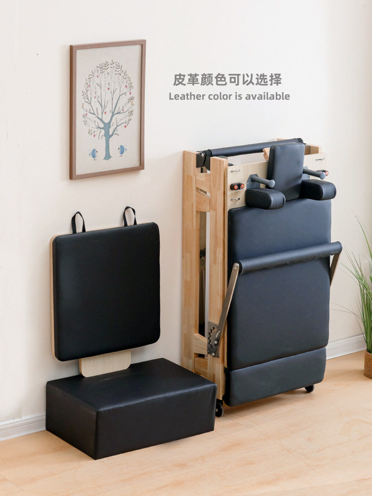 Pilates Core Cama Plegable Yoga Cama de madera sólida Equipo de ejercicios domésticos Pilates reformadores