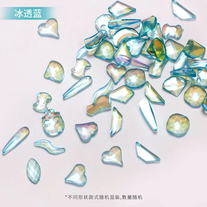 Red ultra brillante taladro de uñas mini taladro plano pequeño ultra brillante lago azul azul pálido joyería taladro de uñas blanco