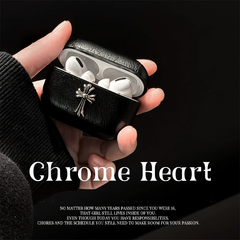 Трендовая фирменная накладка Crow Heart Cross Airpods 4-го поколения защитная крышка pro3 для Apple беспроводной Bluetooth 12 кожаный чехол