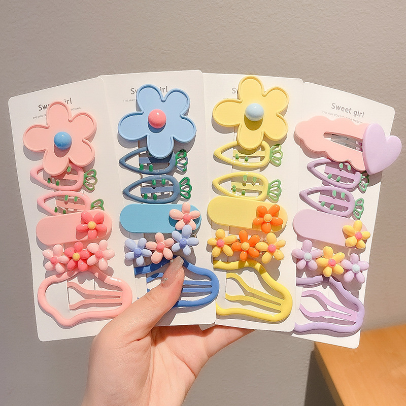 2024 nuevo clip BB de color lindo clip de cabello de boca de pato chica lateral clip de frange para niños tocado tarjeta de cabello rotura