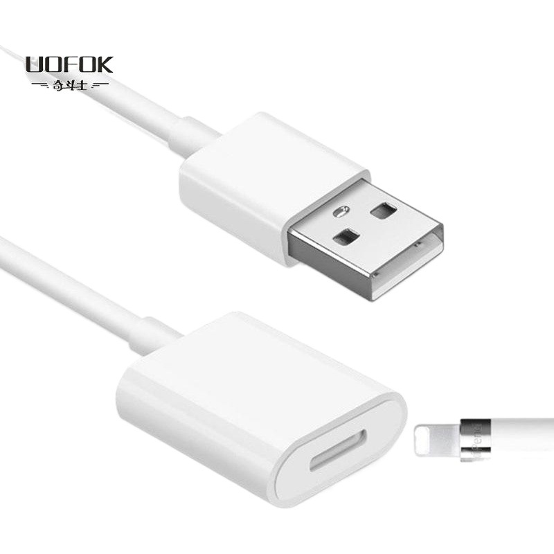 Cruz-frontera aplicable de Apple lápiz de escritura capacitiva lápiz USB a Rayo de extensión femenina cable de carga