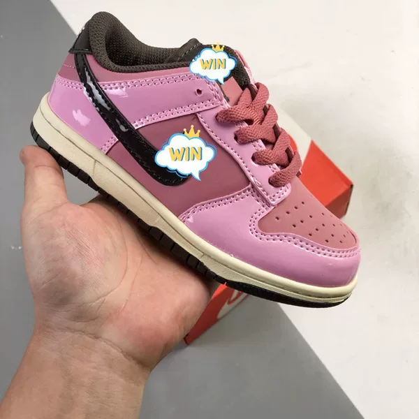 NK kids' sneakers, AJ1 reverse hook skate shoes, low-top retro casual sports basketball shoes for girls, skate shoes