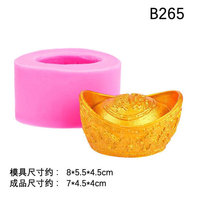 Jubao cuenca suerte bolsa de dinero lingote molde de silicona DIY personalizado hogar sala de estar Oficina recepción escritorio decoración molde