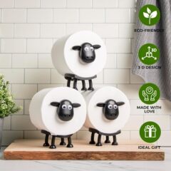 跨境爆款Sheep Toilet Roll Holder卫生纸架绵羊纸巾盒绵羊厕纸架