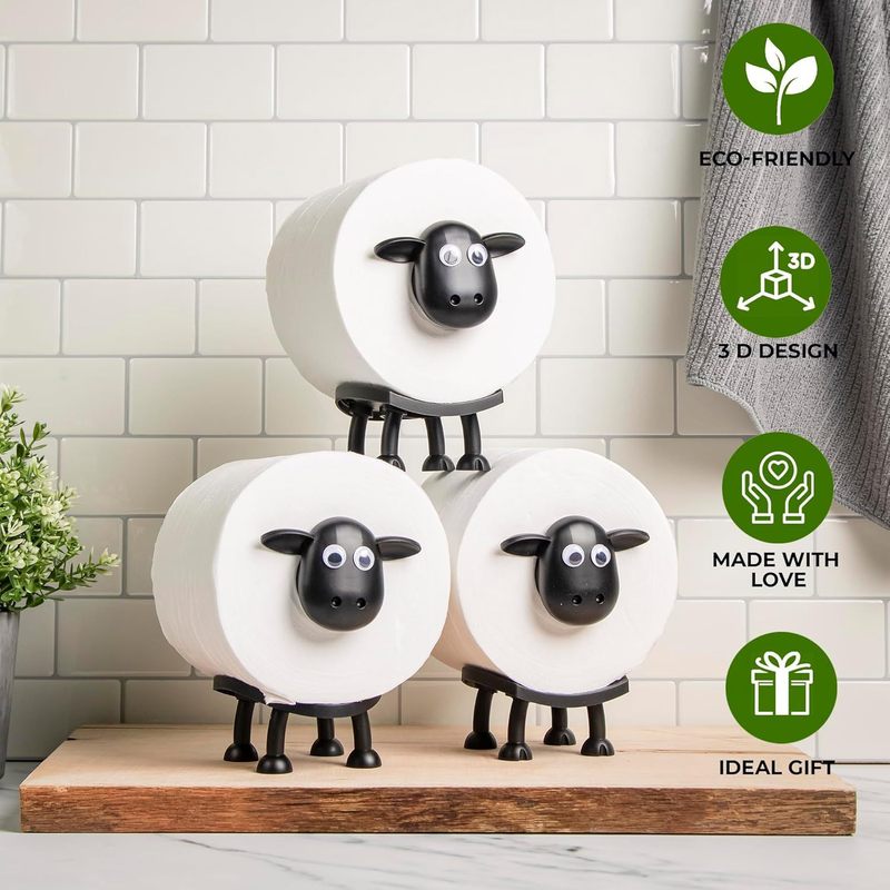 跨境爆款Sheep Toilet Roll Holder卫生纸架绵羊纸巾盒绵羊厕纸架|undefined