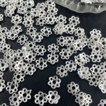 隔珠花托diy手链项链配饰铜铁合金花托滴油手工制作材料饰品配件