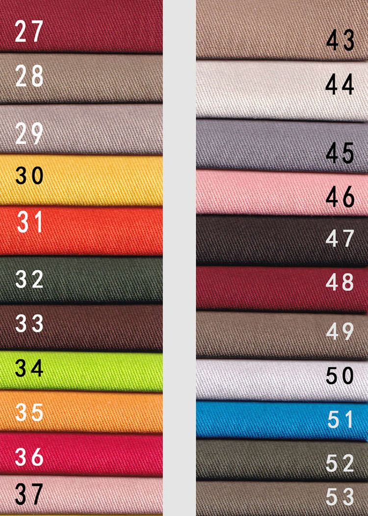 Precio de fábrica nueva moda al por mayor 100 algodón material de tela de twill orgánica