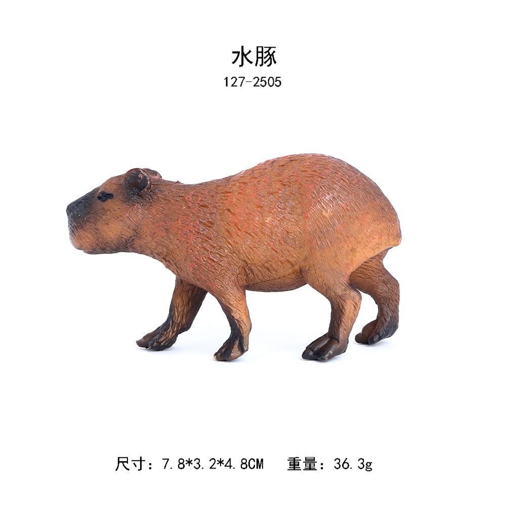 Vida silvestre transfronteriza simulación sólida carpincho modelo estático Kapibala Capybara modelo de juguete