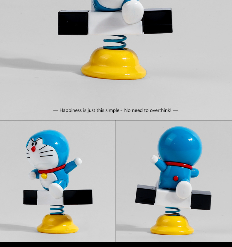 Official Doraemon Cute Time Car Ornament Doraemon Shaker Trendy Toy Desktop Decoration