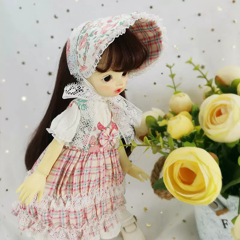 现货6分bjd娃衣ob24洋娃娃衣服芭巴比玩偶复古洋装连衣裙子批发