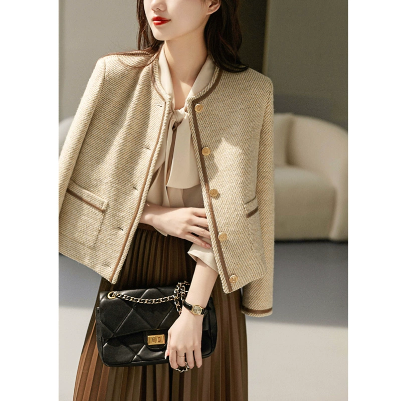 Осенняя короткая куртка, стиль Chanel, западный стиль, стиль высокого качества