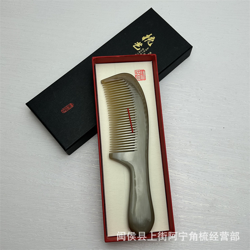 Horn Comb Gift Set Premium Ox Horn Hair Comb for Long Hair Home Use Elegant Festival Gift Box specifications