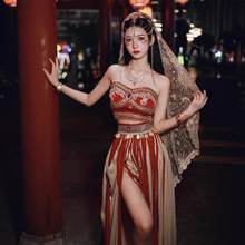 敦煌飞天公主异域风少女改良汉服女西域风情汉元素套装拍照摄影服