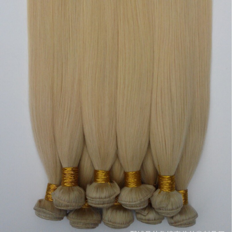Factory wholesale real human hair curtain European and American wig 613# brazilian hair weft