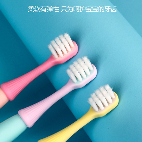 Infant and toddler cartoon toothbrush 3-piece children's soft bristle toothbrush